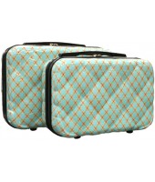 2 Pc Cosmetic Cases-L-R1004/BLUE DAISY